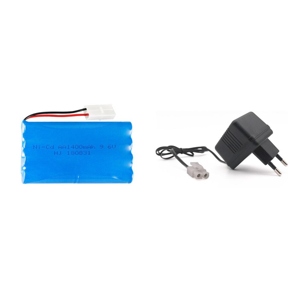 9.6v 1400mAh Rechargeable Battery + 9.6v Charger For Rc toys Car Tank Train Robot Boat Gun NI-CD AA 9.6v Battery Pack 1-2pcs