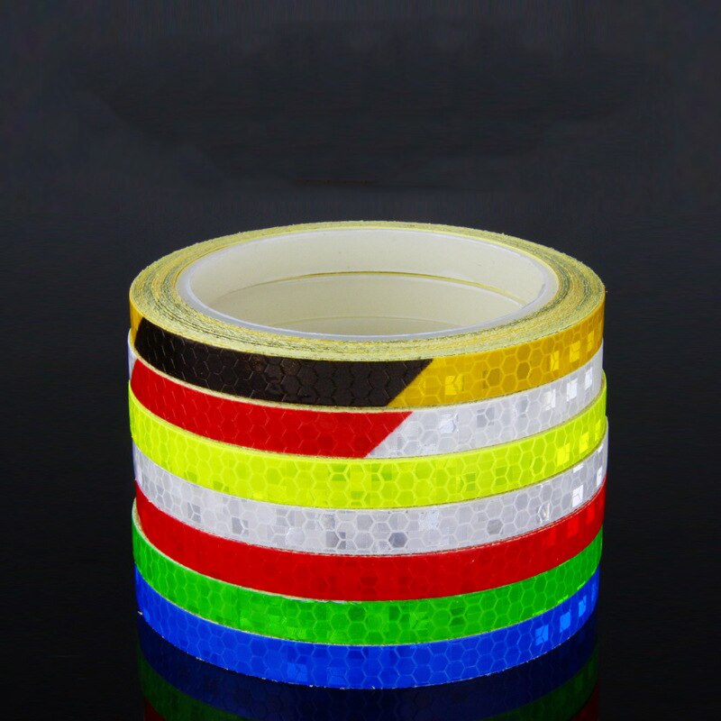 800*1cm reflekterende teip fluorescerende sykkeldekaltape vanntett nattsikkerhetssykkelhjul til sykkelmotorbil