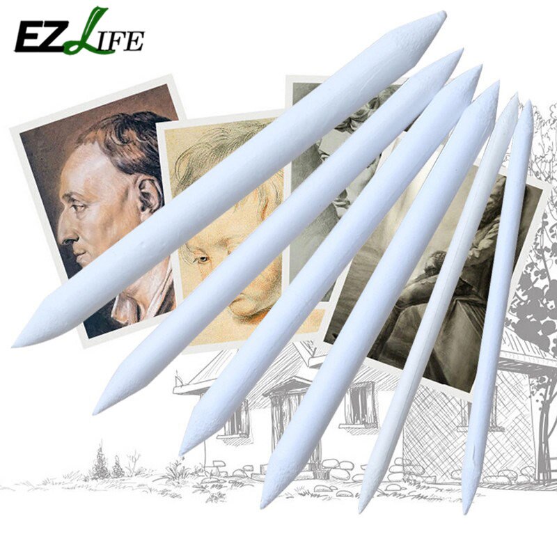 6 stücke Mischen Wisch Tortillon Stumpf Skizze Kunst Zeichnung Skizze Werkzeug Stift Skizze Papier Wisch Reis Wischer Pinsel Papier K3X1