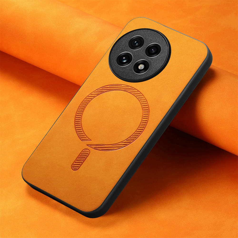 For Oneplus 13 One Plus 12R 5G Magnet Leather Back Case Wireless Charge Phone Magsafe OnePlus 13 Case Oneplus13 12 R Ace 3 Funda: Orange / For OnePlus Ace 3