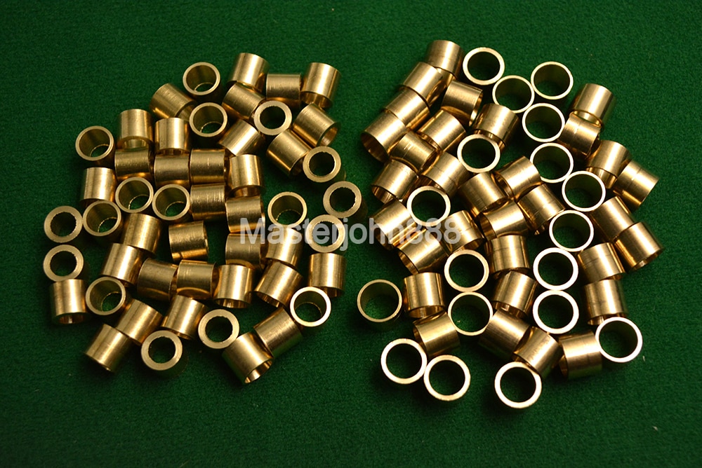 30pcs Pool Billiards Snooker Cue Tips 9/10mm Brass Ferrules