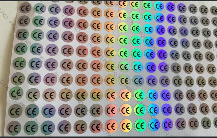 1cm 1000pcs/lot CE label sticker silver CE label High temperature resistant waterproof CE sticker eu certification standard