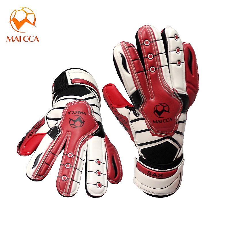 MAICCA Voetbal Goalie Handschoenen Voetbal Keepershandschoenen Voetbal Professionele kids Kinderen Voetbal Vinger Bescherming Voetbal Latex