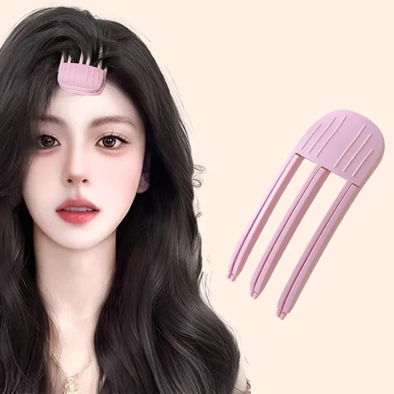 2 pçs fofo hairpin curling franja clipes raízes de cabelo volumizing grampos de cabelo conjunto feminino curling clipe fixo moda volume rolo de cabelo: CÉU AZUL