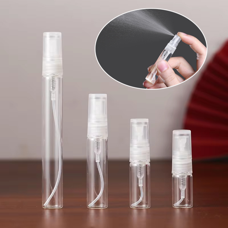 1/2/4PCS 2ml 3ml 5ml 10ml Mini Flessen Lege Containers Draagbare parfumflesjes Spray Hervulbare Cosmetische Monsters Glas