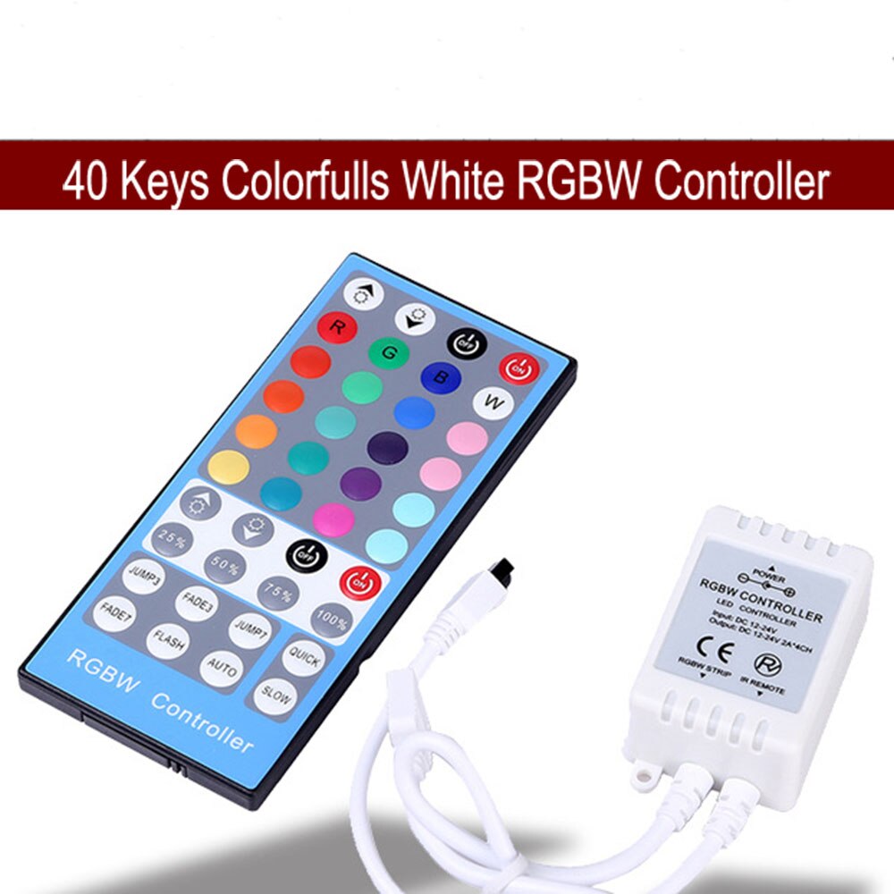 40Keys LED RGB Controller DC12V 24V IR Remote RGBW Controller For RGB 2835 5050 3528 LED Strip Lights