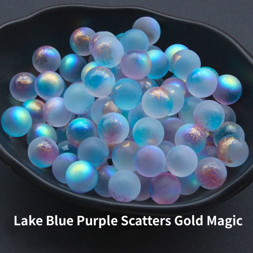 10pcs Glass Marbles With Starry Speckles, Fun Marble Games Accessories, Decoration For Aquarium, Yard, Bonsai, Pathway: PURPLE