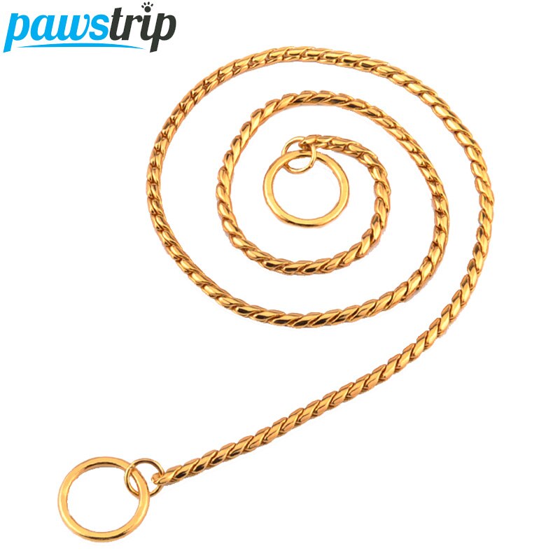 4 Size Gold Snake Chain Dog Collar Chihuahua Yorkie Pet Dog Training Collar For Small Medium Large Dogs