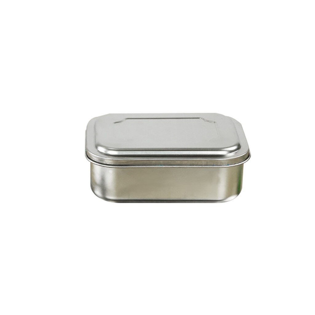 304 Stainless Steel Lunch Box Single Layer Adult Lunch Container Sealed Leakproof Rectangular Subdivision Container Airtight