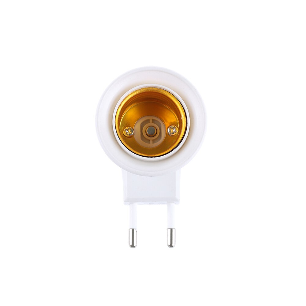 1pc bærbare hjemme levende  e27 led lys stikkontakt til eu plug holder adapter converter on / off for pære lampe kontor