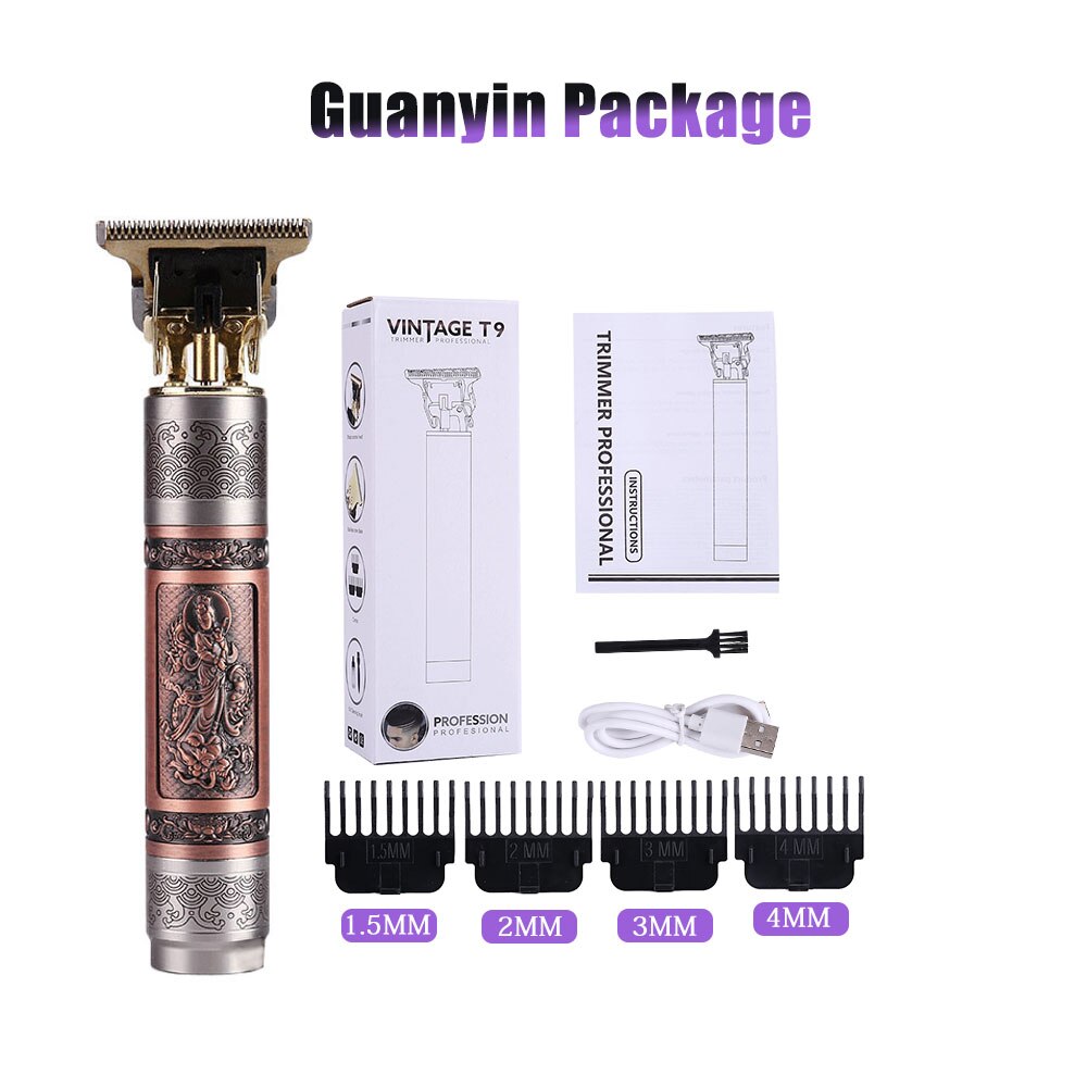 Electric Cutter Clipper Hair Chargeable Mower Trimmer Beard Shaver Portable Hairstyle Haircut Machine Cutting Men: Guanyin