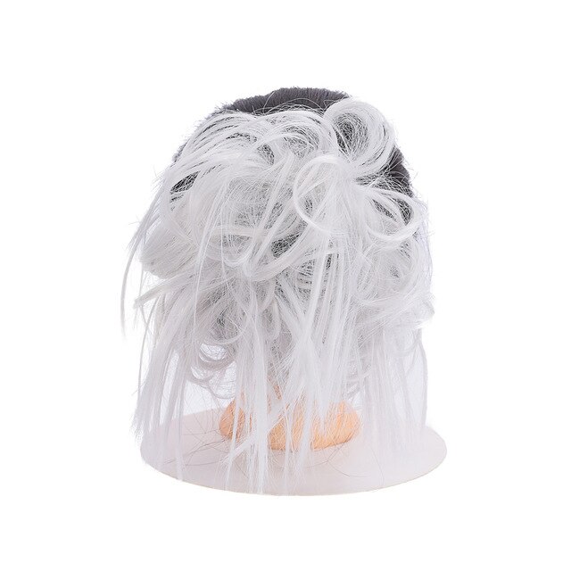 Houyan stökig brud brudtärna chignon munk hår bulle stökigt updo frisyrer hår bullar chignon munk: Q17- mörkgrå