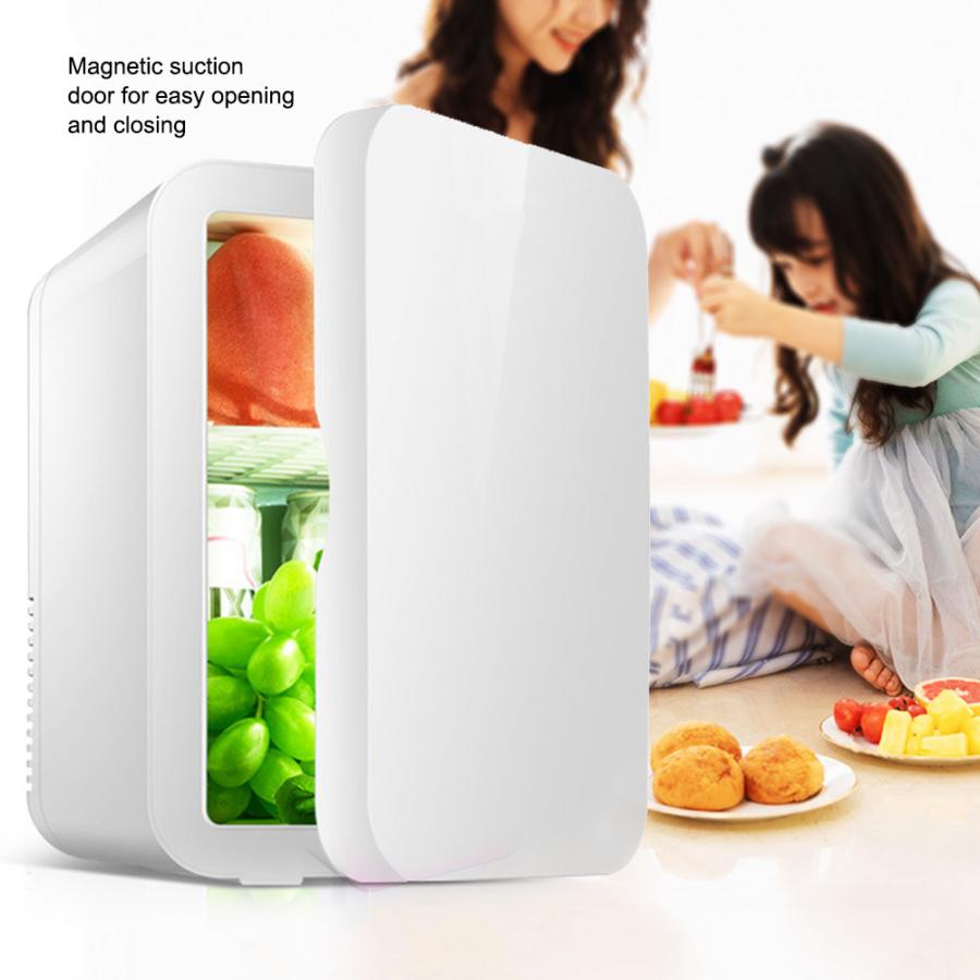 8L 48W Refrigerator Freezer Cool Dual Use Refrigerator for Home Food Refrigerating Heating Refrigerator Fridge Cooler Warmer