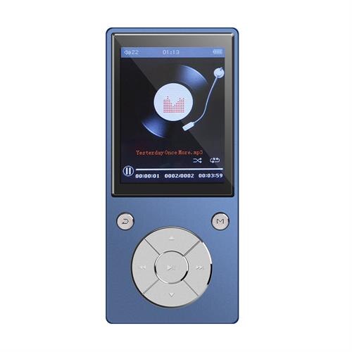 MP4 Player Bluetooth4.2 Built-in Speaker 8GB/16GB with 2.4 Inch HD Color Screen, FM Radio, Voice Recorder, Video: Blue / 8GB