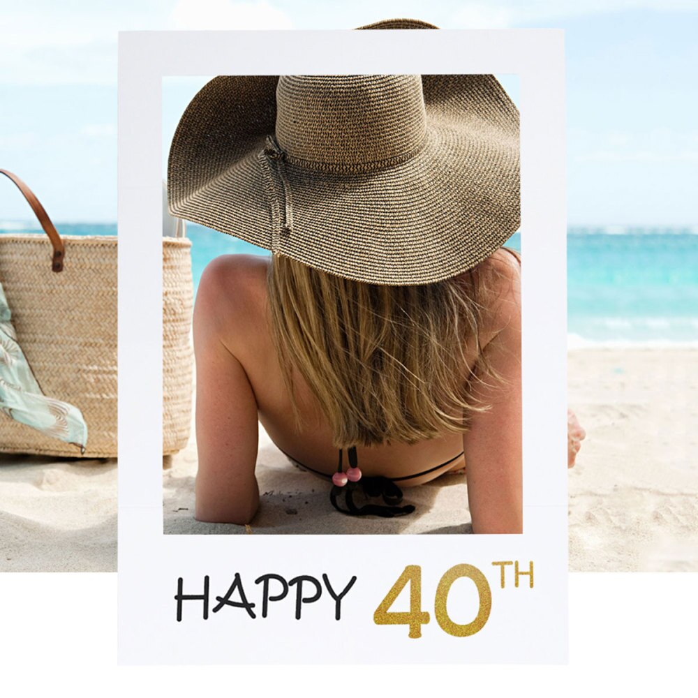 Happy 30th DIY Paper Picture Frame Cutouts Photo Booth Props for Birthday Party: As Shown 5