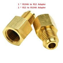 2PCS R12 To R134a R134a To R12 Adapter Kit 1/4 Female Flare 1/2 Acme Male ACME Valve System Refrigerant