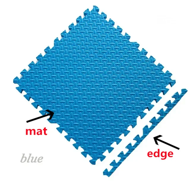 4Pcs Verdikking Mat Voor Kids Kinderen Schuim Vloer Kinderen Stiksels Kruipen Klimmen Thuis Slaapkamer Woonkamer Tatami Spelen mat: Blauw