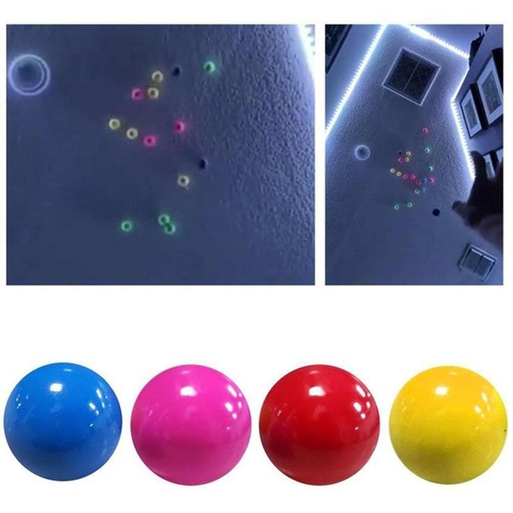 Fluorescerende farge dekompresjon ball klebrig ball vegg suge dekompresjon leke klebrig ball leker for voksne/barn