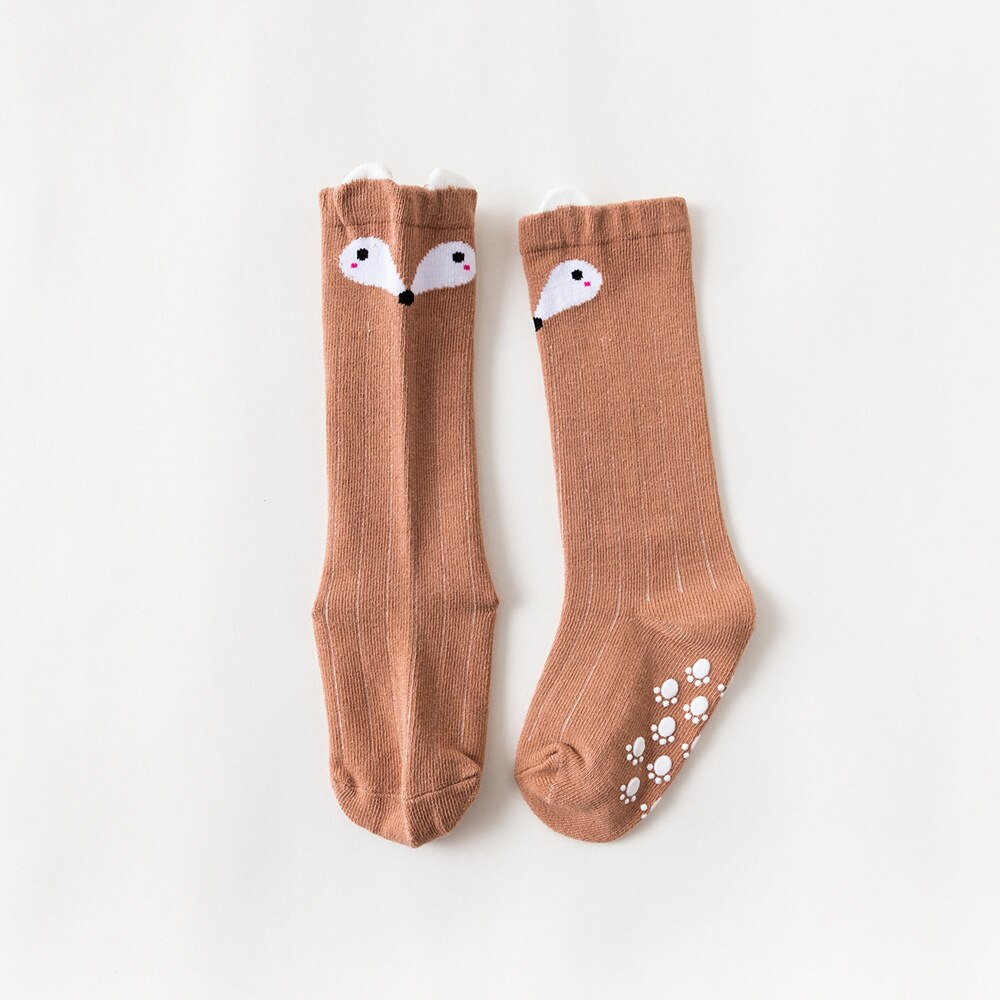 freundlicher Socken Baby Socken Knie Hohe Jungen Mädchen Kleinkind Kleinkind Baumwolle Socken Anti Unterhose Karikatur Ebene für 0-36 monate: Farbe6 / S 0-1Jahre