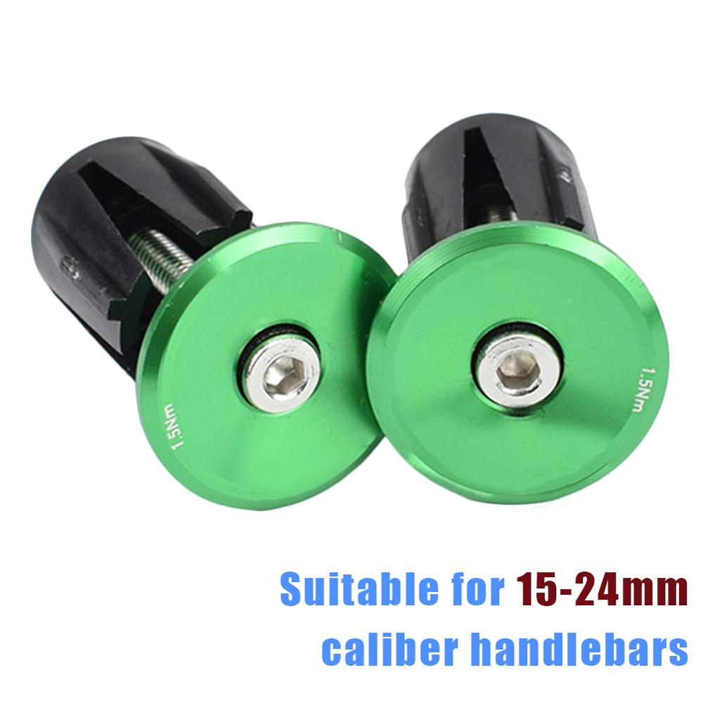 Tapones para manillar de bicicleta, accesorios para bicicleta de montaña y carretera, 1 par: Verde