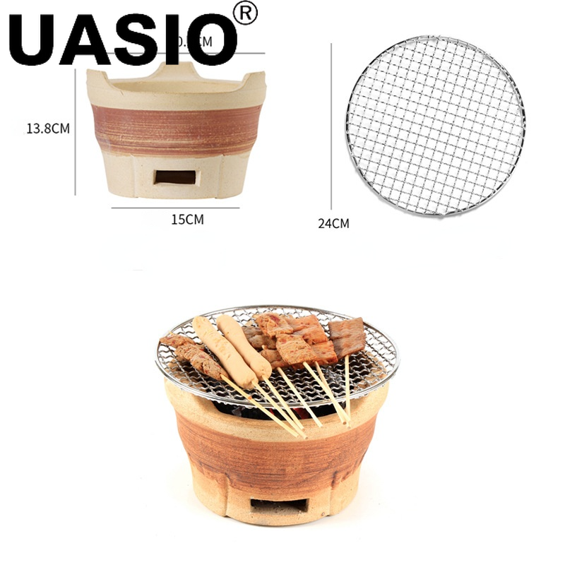 Carbon Modder Bodem Kachel Houtskool Oude Mode Klei Oven Barbecue Bbq Grills Komfoor Kleine Commerciële Carbon Oven Huishouden