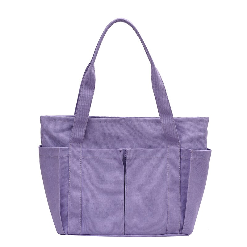 Casual Tassen Vrouwen 2022 Canvas Schoudertas Voor Vrouwen Grote Boodschappentas Portemonnees En Handtassen: purple shoulder bag