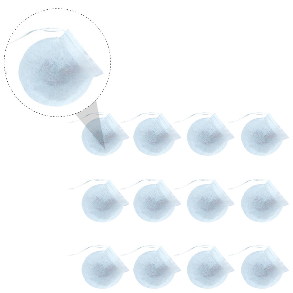 200 Pcs Paper Tea Bags Drawstring Spices Bag Herbs Decocting Bags Tea Infuser