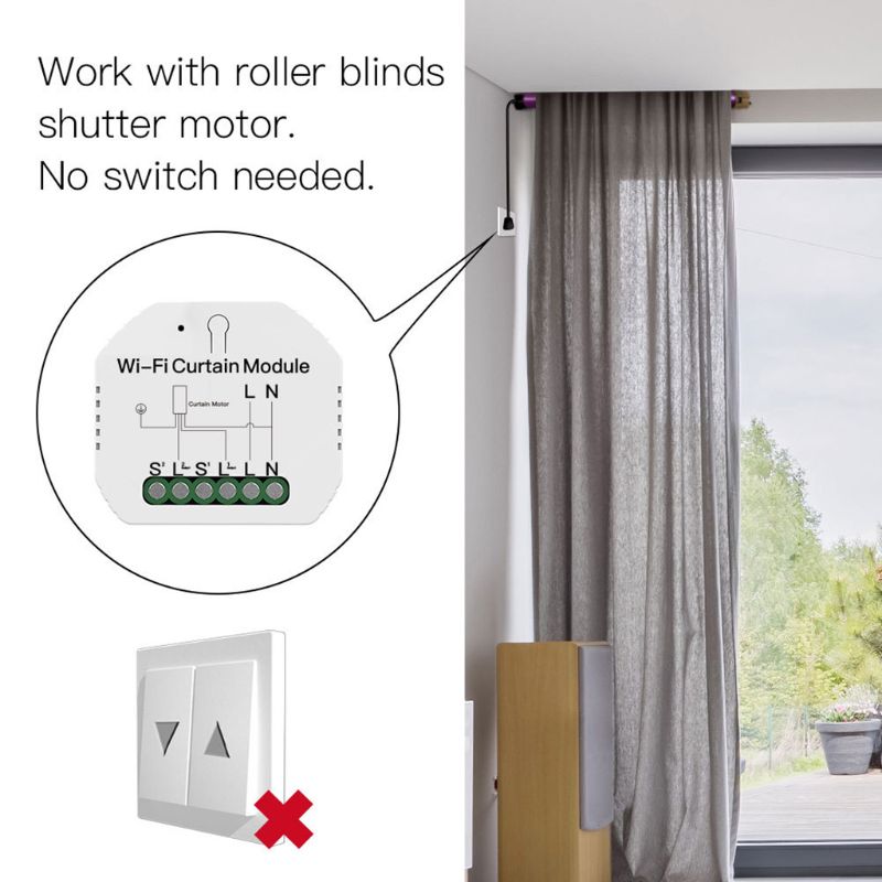 Wifi rf smart gardinmodul omkopplare rullgardiner jalusimotor timerinställning