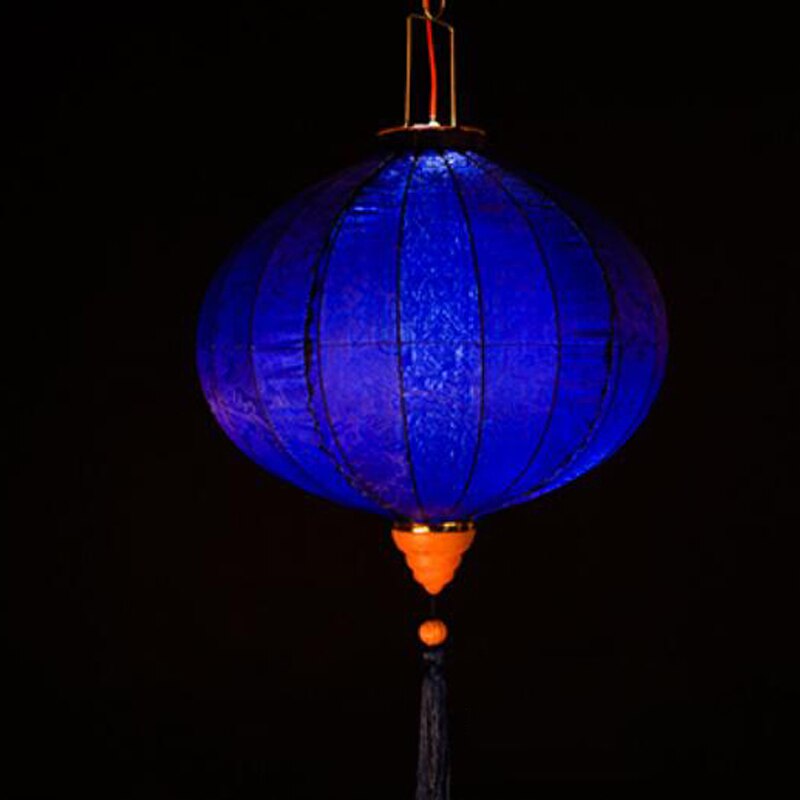 Year Lantern Party Wedding Ancient Lantern Vietnam Diamond Pattern Silk Cloth Round Lantern Retro Decoration