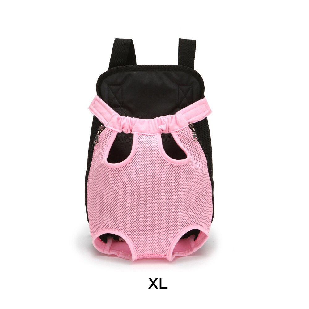 Pequeno animal de estimação portador do cão mochila canguru respirável filhote de cachorro portador do cão saco de transporte do animal de estimação bolsa de viagem para o filhote de cachorro do gato: Rosa / XL
