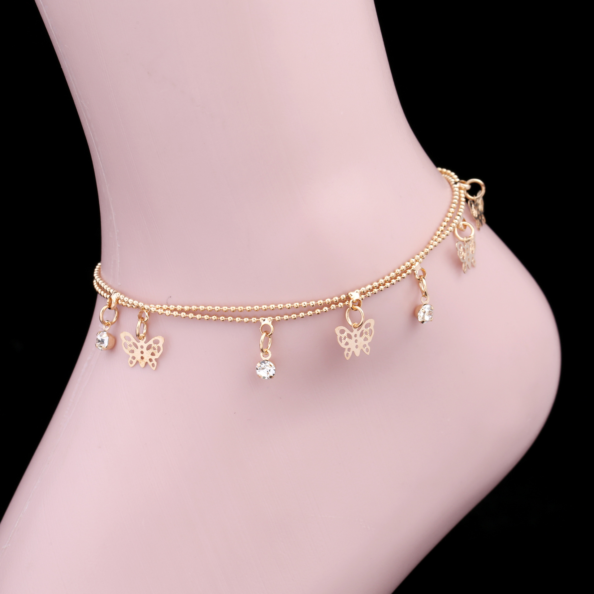 Gold Butterfly Anklet for Women Butterfly Ankle Bracelet Ankle Bracelet Stainless Steel Butterfly for Her