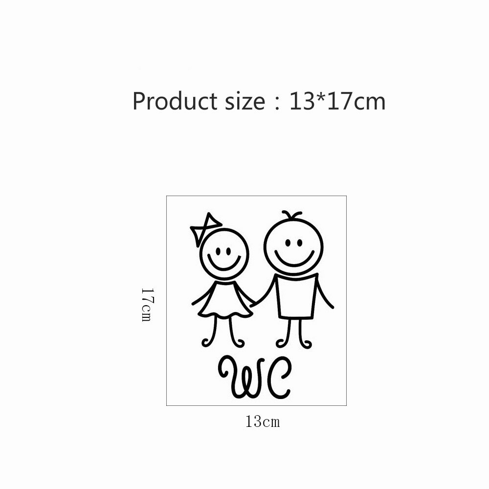 Tegneserie wc dør dekorasjon til dårlig mann og kvinner toalett vegg klistremerker veggdekaler pvc vinyl tapet avtakbart
