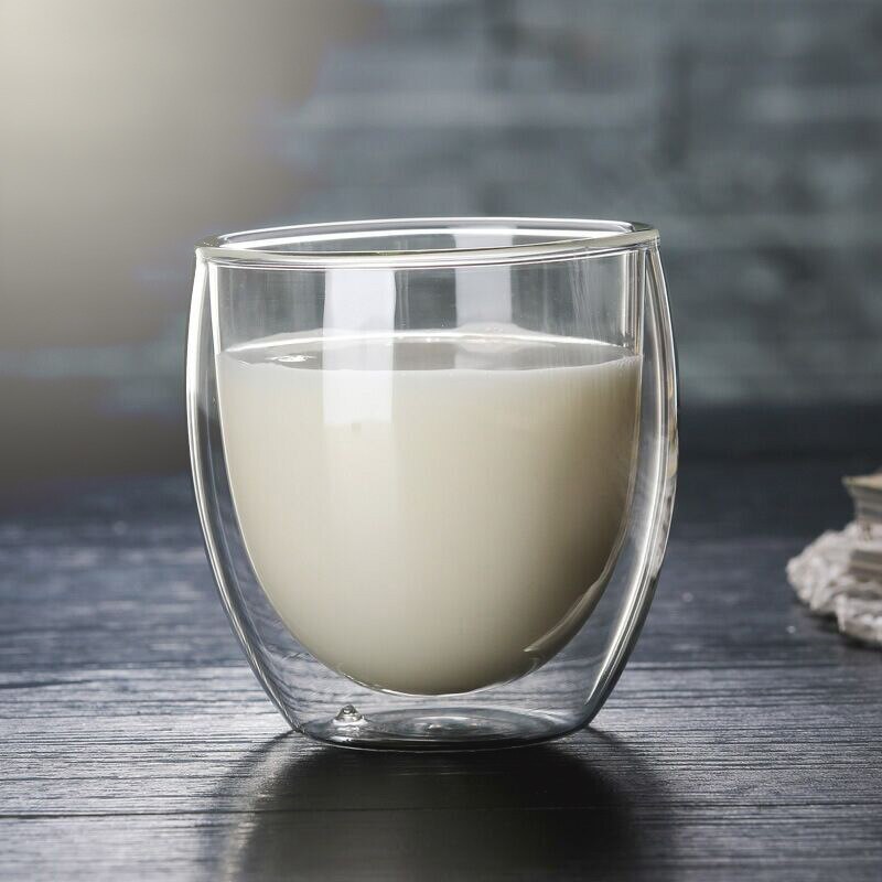 Double Transparent glass coffee cup milk whiskey tea beer double heat resistant cocktail Vodka wine mug Drinkware