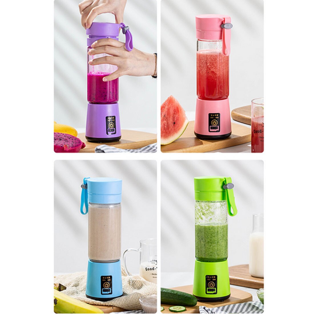 Portable blender usb mixer electric juicer machine smoothie blender mini food processor personal blender cup juice blenders
