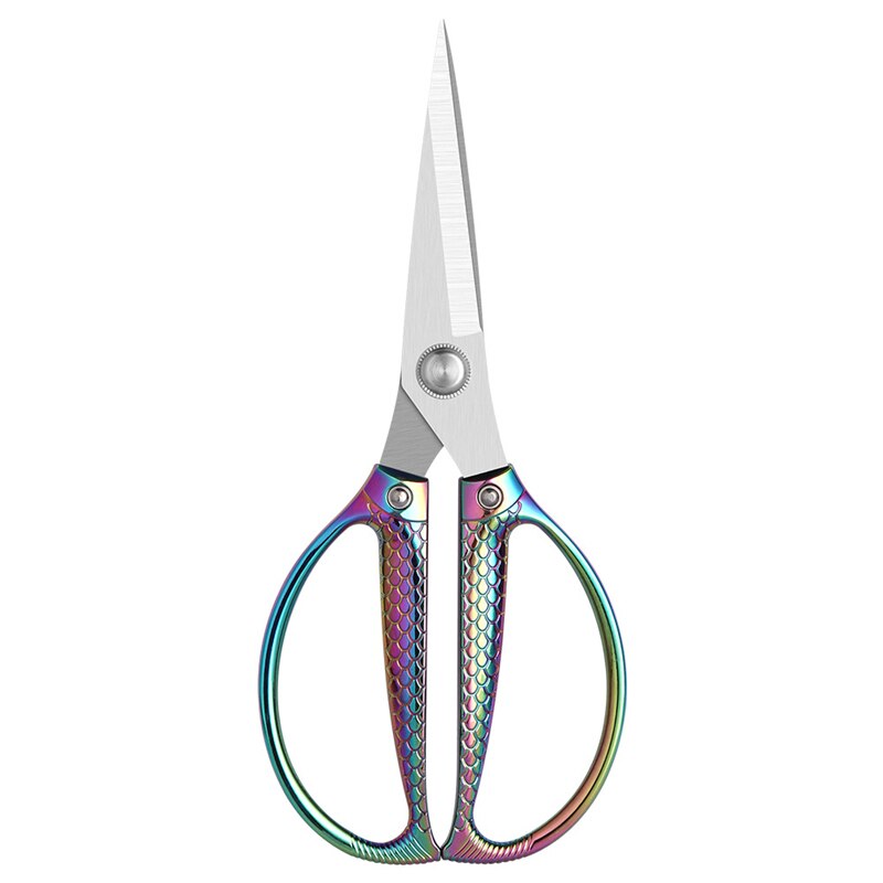 Edelstahl NäHenne Schere Stickerei Schneider Schere für Schneiden Scheren Cutter Küche Schere Leder Stoff Schere DIY: Mehrfarben