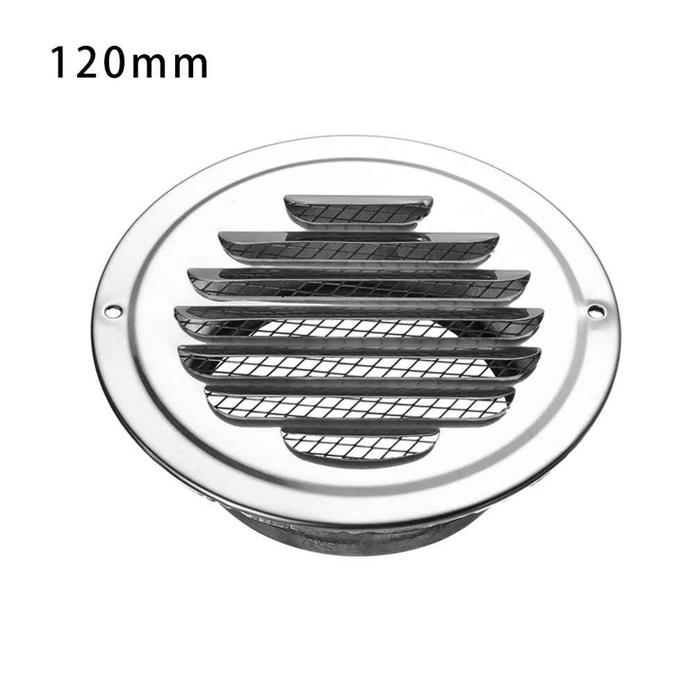 Round Exterior Wall Air Vent Air Circulation Cover Prevent Pest Anti-bird And Rat Ducting Ventilation Grilles: 120mm