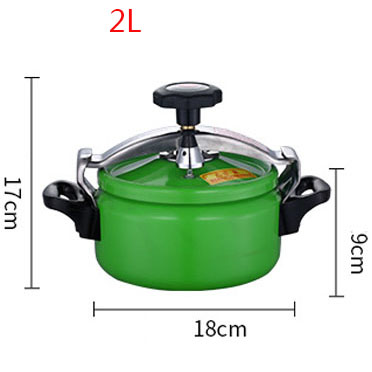 Olla a presión de cocina de 2/3L, olla de sopa de aluminio, olla de cocina portátil, utensilios de cocina para acampar al aire libre, Cocina de Inducción, estufa de Gas: Castaño