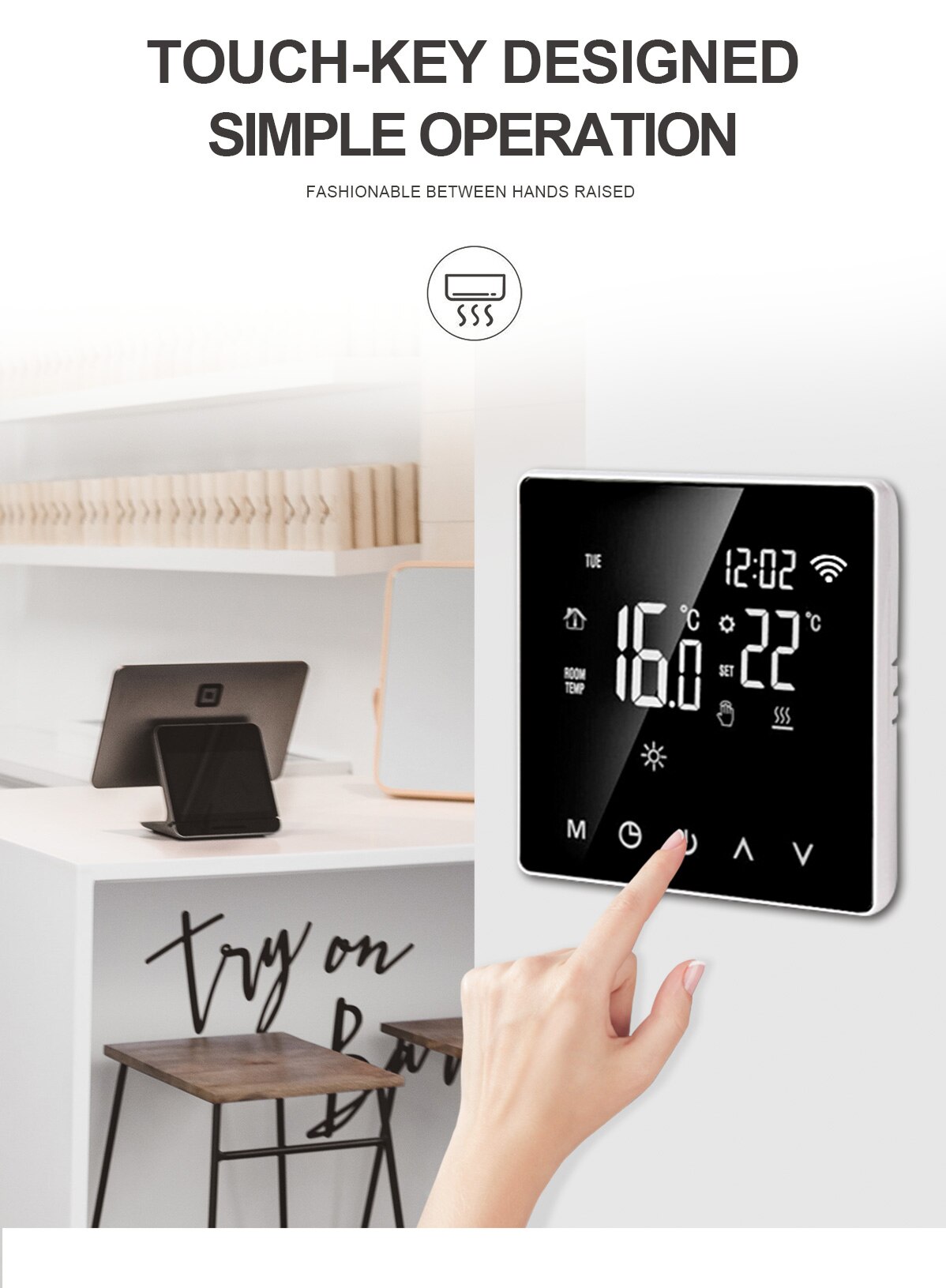 Myuet ME81 Wifi Smart Heating Thermostat LCD Display Voice Control Electric/Water Floor Temperature Controller