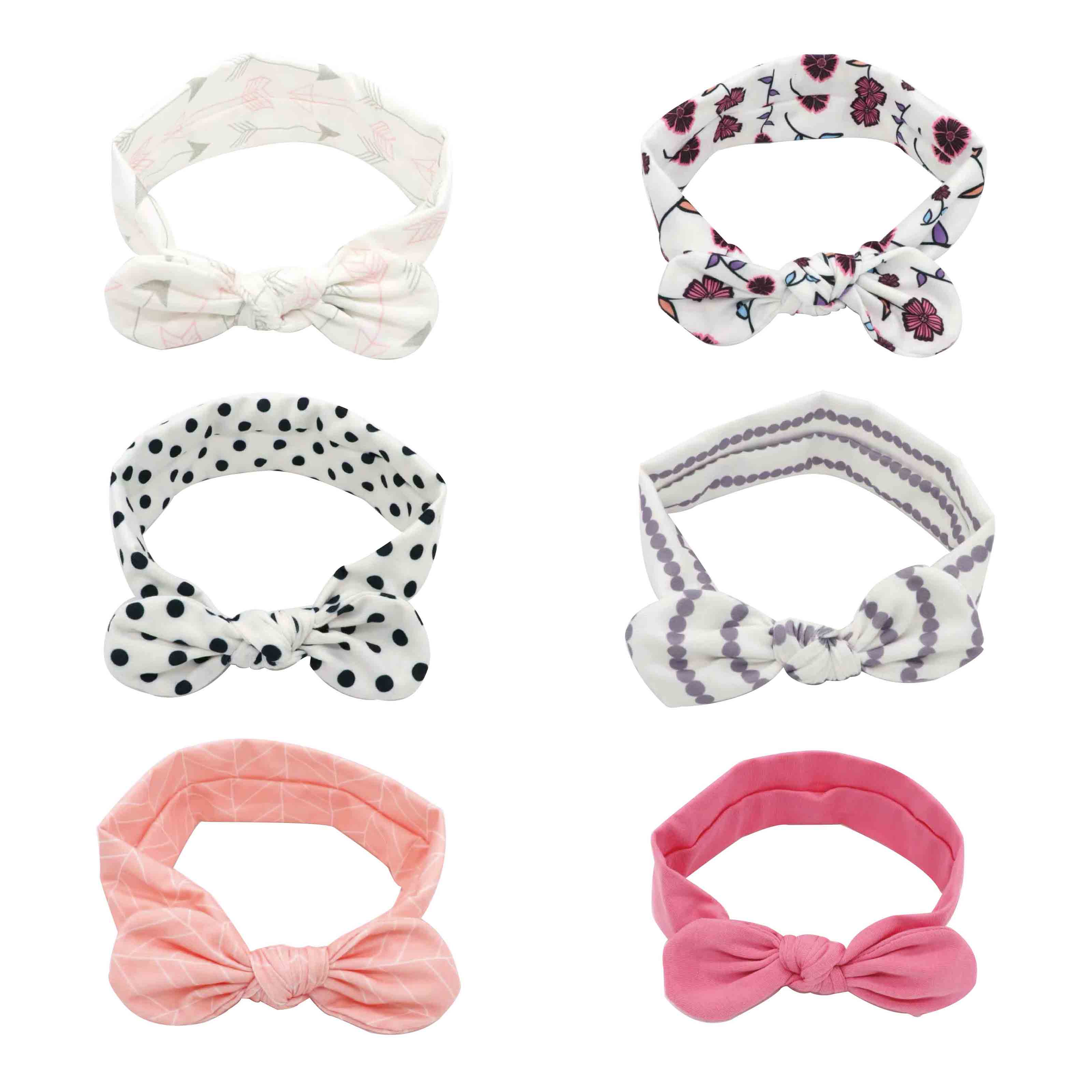 6Pcs Baby Hoofdband Schattige Konijn Oor Neonata Boog Bloem Elastische Bandana Baby Meisjes Hoofdbanden Kinderen Tulband Haar Accessoires Set: 6PCS-7