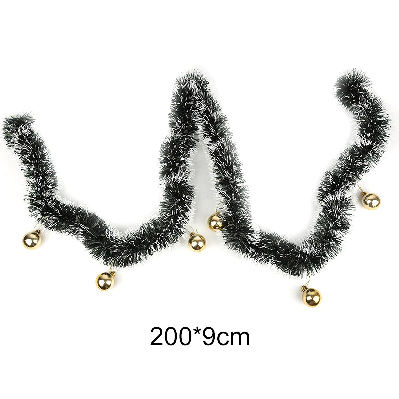 200cm Christmas Tree Decor White Dark Green Cane Tinsel Colorful Christmas Decoration Bar Tops Ribbon Garland Kerst Home Decor