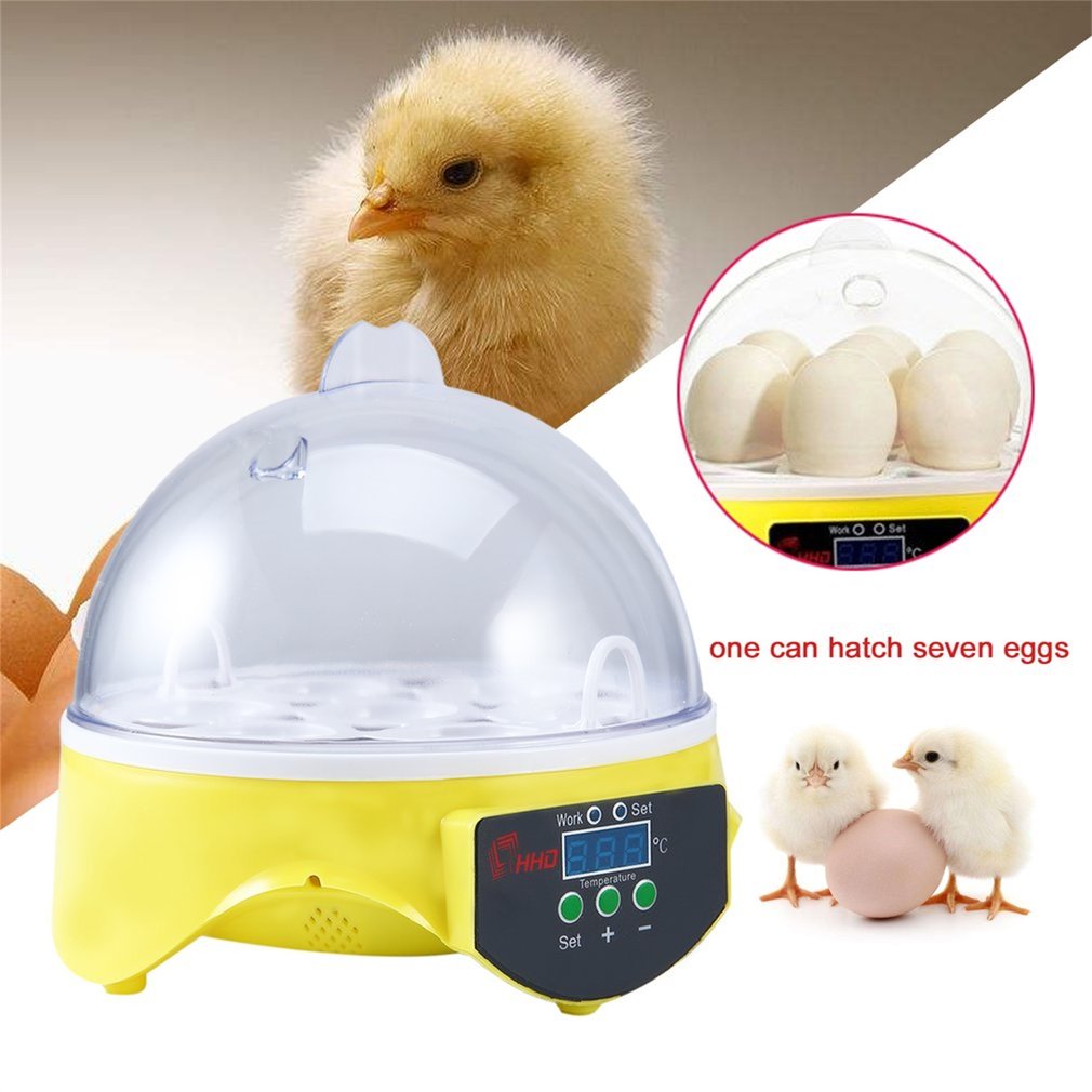 7 Eggs Incubator Plastic Digital Chicken Temperature Control Automatic Incubator Hatcher Incubation Tools Supplies