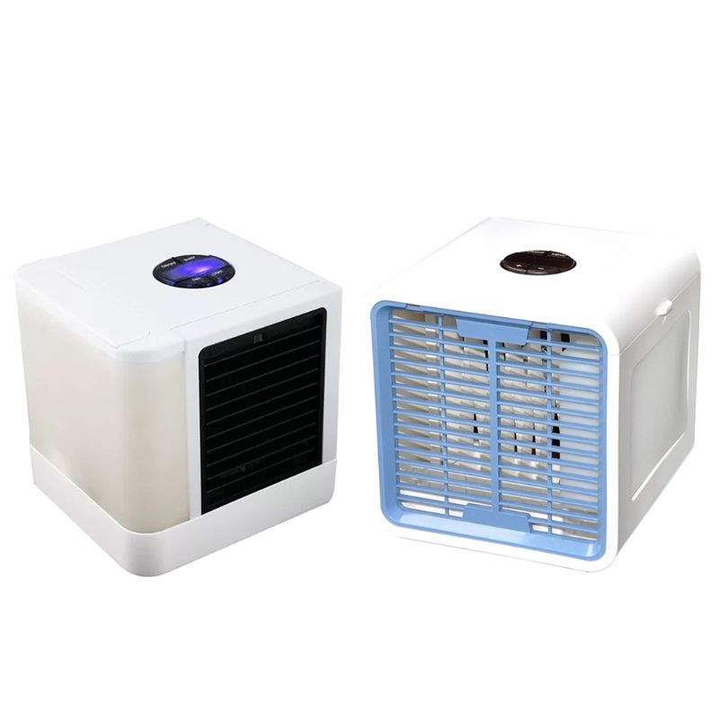 Refrigerador de aire portátil 3 en 1, USB, Personal, 7 colores, luces LED, aire acondicionado, ventilador, Humidificador Evapolar