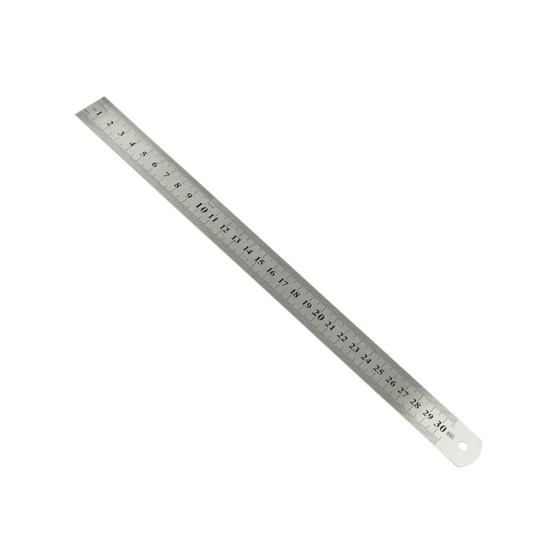 Didihou rustfrit stål metrisk stål lineal dobbeltsidet skala metrisk lineal værktøj måleområde layout 15-100 cm