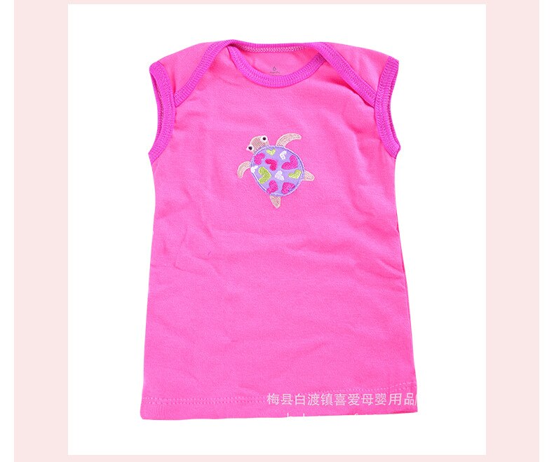 5 Packungen Baby Karikatur Camisoles Neugeborenen Baumwolle Unterwäsche Kleidung Kleinkind Mädchen Weste freundlicher T-Hemden freundlicher Jungen Spitzen Abschläge