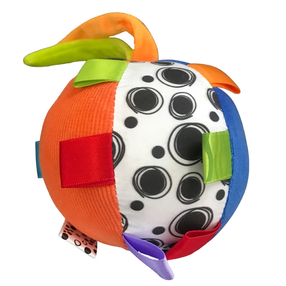 Hand Ball Toy For Baby Plush Ring Bell Rattle Hand Grasp Ball Bed Hanging Appease Toy For Baby Cotton Hand Grasp Ball #20: Default Title