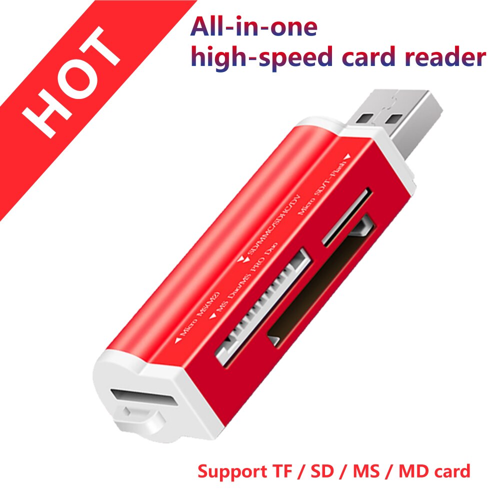 Adaptateur usb 4 in pour lecteur 1 2.0 mémoire micro sd tf  m2 mmc ms pro duo