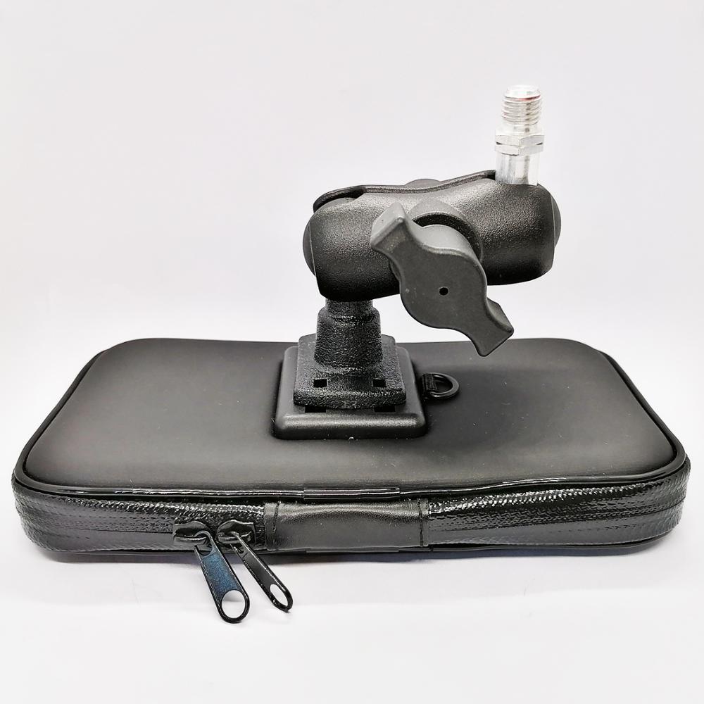 Mobile Phone Water Resistance Case 6 CM Aluminum Alloy Double Socket Arm With 1 inch Ball Mount M10 Screw for Motorcycle Scooter