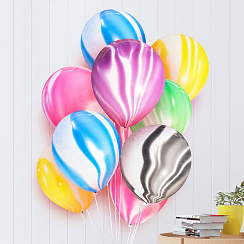 5/10pcs 10inch colorful Agate Marble Latex Balloons Birthday Party Wedding Decoration Baby Shower Agate Decor Supplies Globos