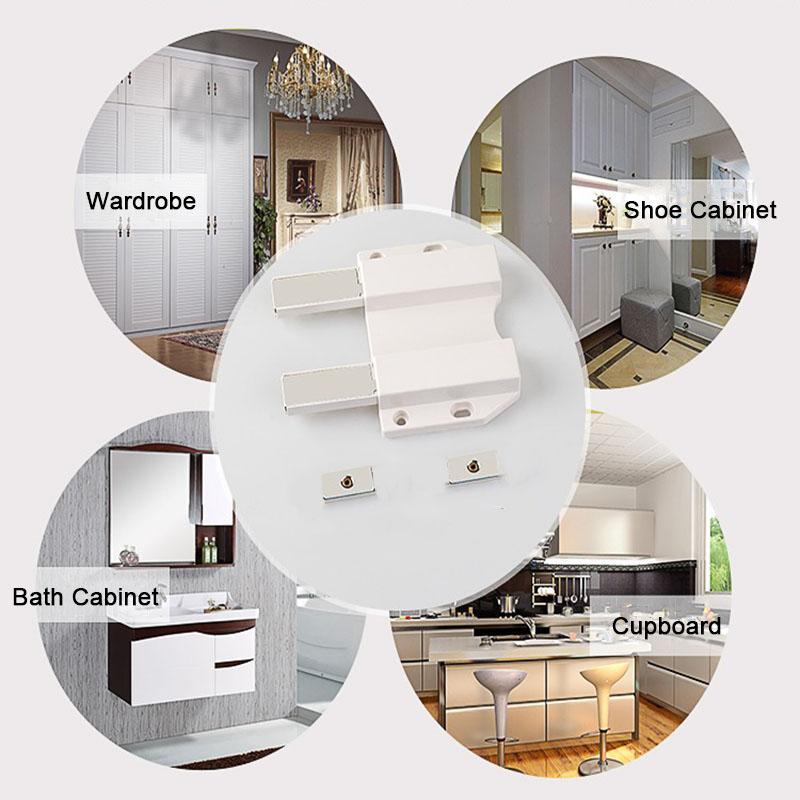 Magnetic Door stopper Strong anechoic rebound magnetic impact Invisible door push cabinet Single / double door knocker holder