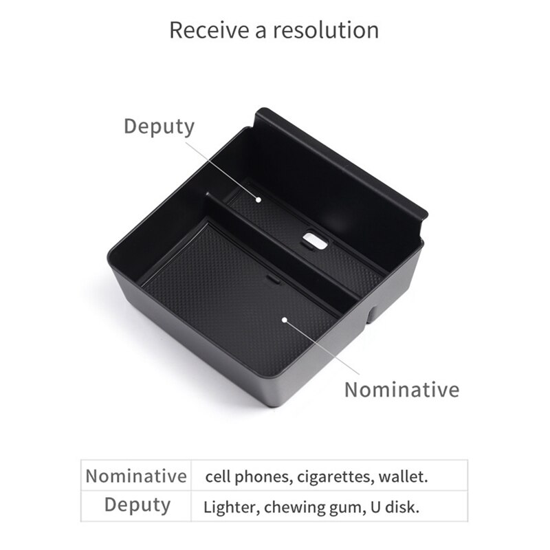 Car Center Console Storage Box ABS Organizer Auto Interior Accessories Stowing Tidying For Tesla Model X/S 2022